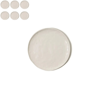COQUILLE - 6 Petites assiettes - Porcelaine - ⌀ 21 cm